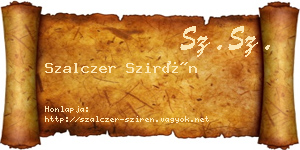 Szalczer Szirén névjegykártya